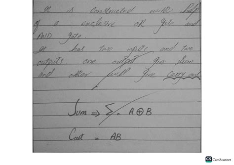 Image result for Half Adder Boolean Expression