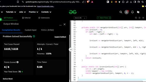 Toradh íomhá ar Inversion Count Problem