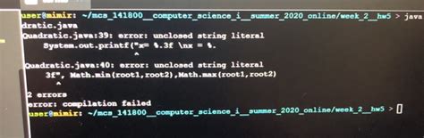 Image result for Unclosed String Literal Java Error