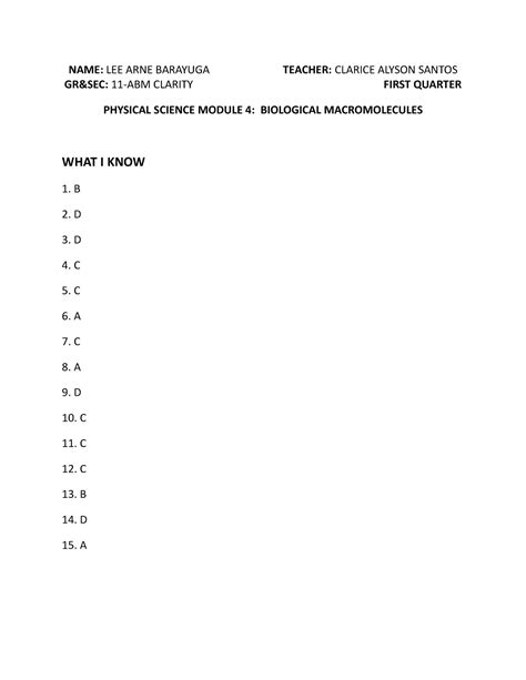 Image result for Physical Science Module 4 Notes