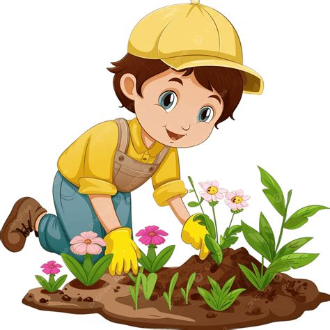 Planting Flowers Drawing PNG に対する画像結果