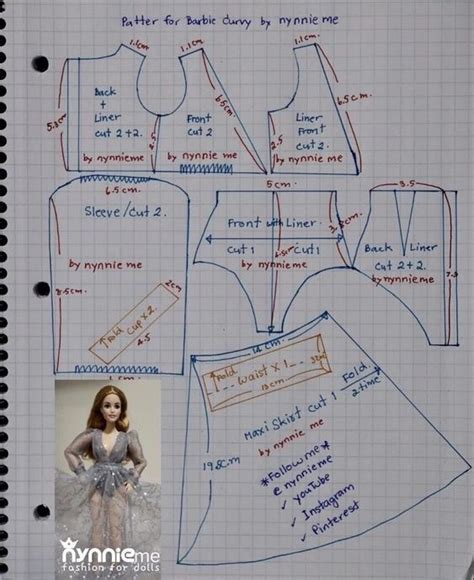 Afbeeldingsresultaten voor Barbie Baby Clothes Patterns
