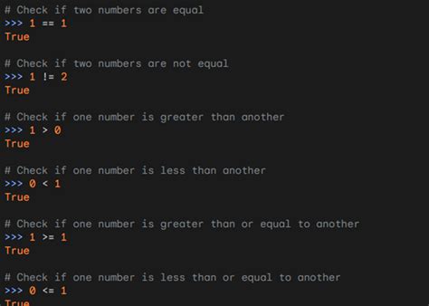 Bildergebnis für Examples of Comparison Operators
