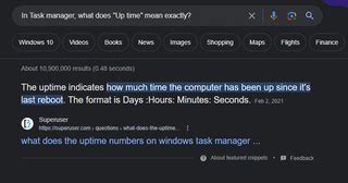 Image result for Task Manager Extra Long Up Time