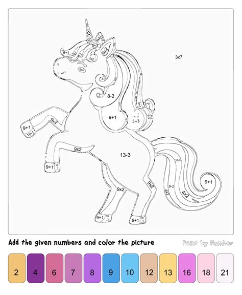 Math Worksheets Color by Number Coloring Pages に対する画像結果