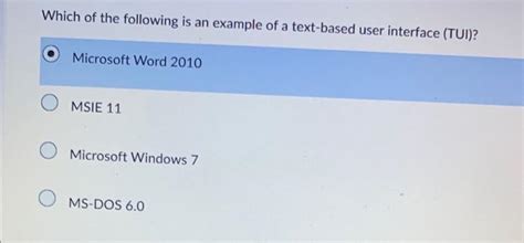 Text-Based User Interface Examples に対する画像結果