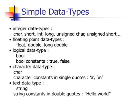 Image result for Simple Data Type
