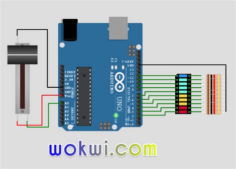 Image result for LED Bar Graph Arduino Connection