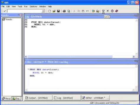 SAS Proc Reg Code に対する画像結果
