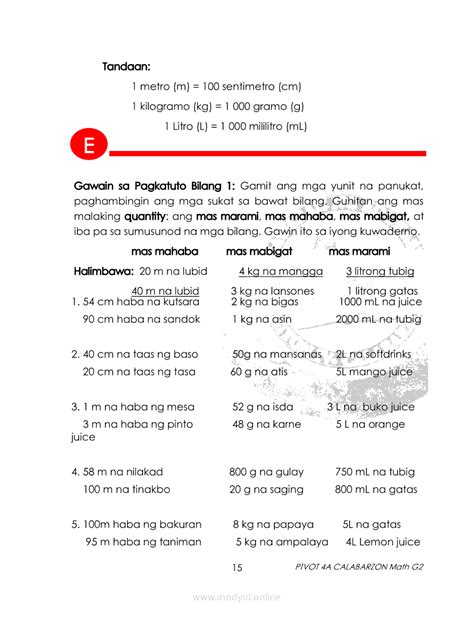 Image result for Module Example for Grade 2 Math