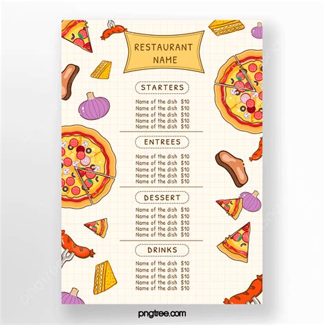 Image result for Restaurant Menu Cartoon