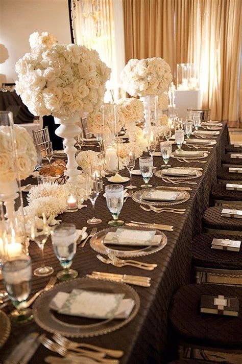 Image result for Brown and White Table Decorations