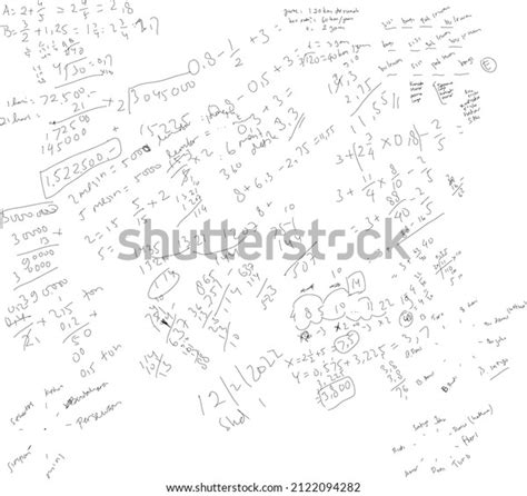Toradh íomhá ar Random Brainstorming Scribbles Math