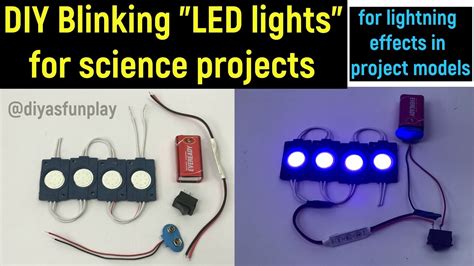 DIY Blinking LED lights for science projects - how to connect led light ...