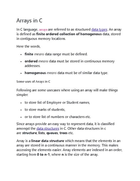 Image result for C Programming Array