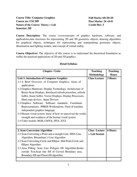Computer Graphics Course Outline に対する画像結果