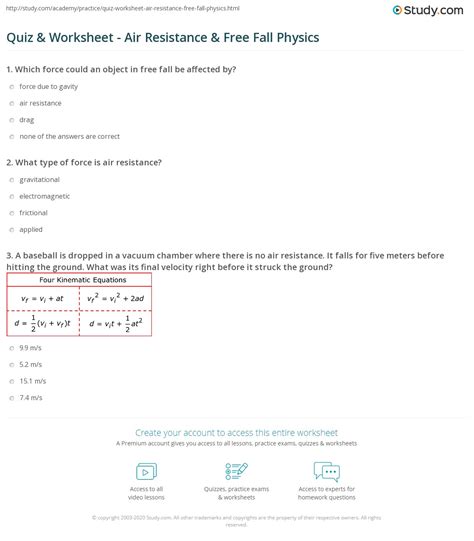 Physics Free Fall Practice Problems に対する画像結果
