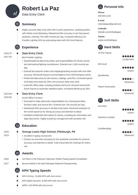 Image result for ABA Data Entry Resume Example