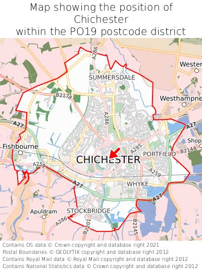 Image result for Chichester Postcode Map