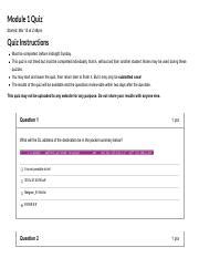 Image result for Module 1 Quiz Answers