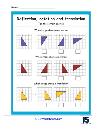 Image result for Reflection Transformation Worksheet