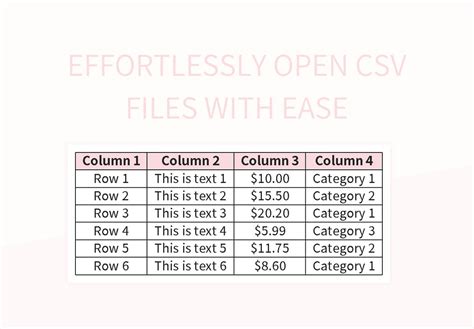 Toradh íomhá ar Open CSV File with Excel