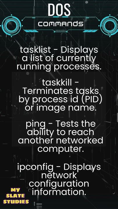 Afbeeldingsresultaten voor DOS Commands Notes