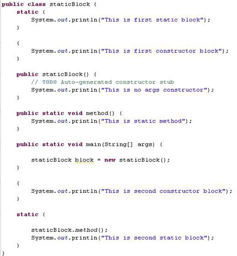 Toradh íomhá ar Static Block Example in Java