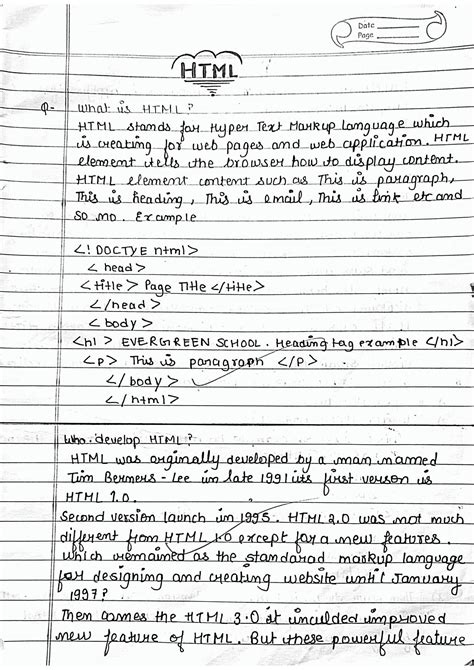 Image result for HTML Notes