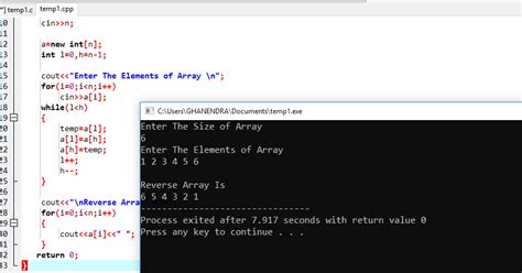 Image result for C Programe to Reverse Array