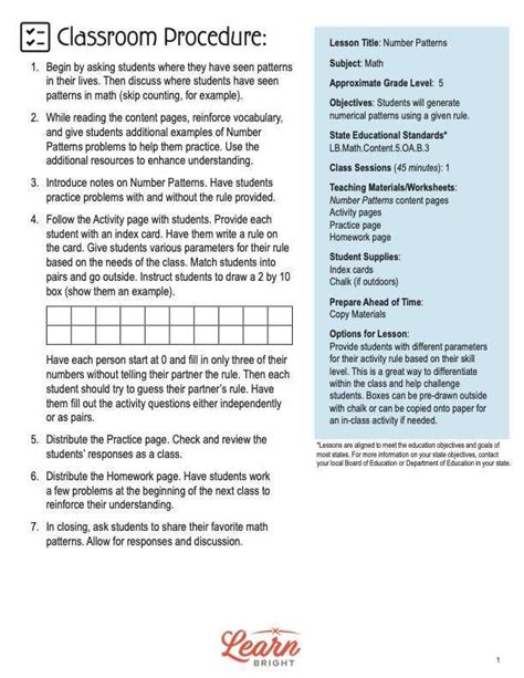 Numeric Patterns Grade 5 に対する画像結果