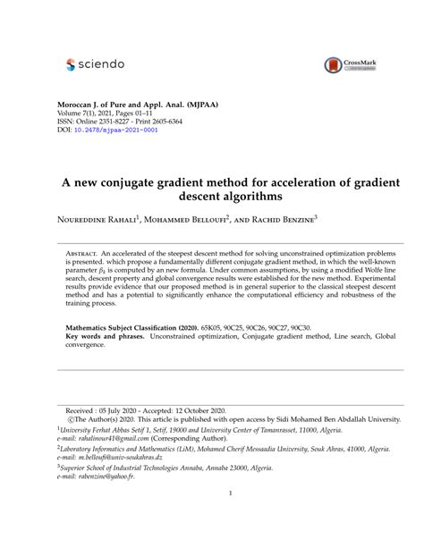 Image result for Conjugate Gradient Method in Deep Learning