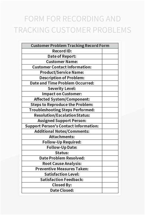 Image result for Example of Excel Probelm Recording Sheet