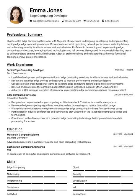 Image result for Software Dev Resume Example