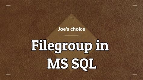 Mssql Filegroup に対する画像結果