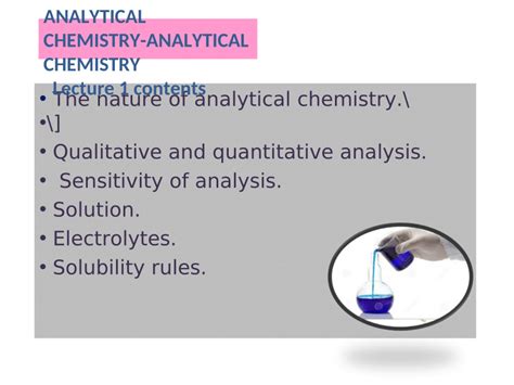 Image result for Analytical Chemistry Introduction