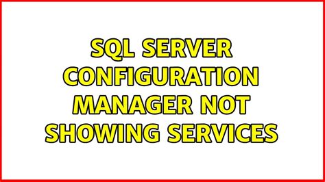 Image result for SQL Configuration Manager Not Showing
