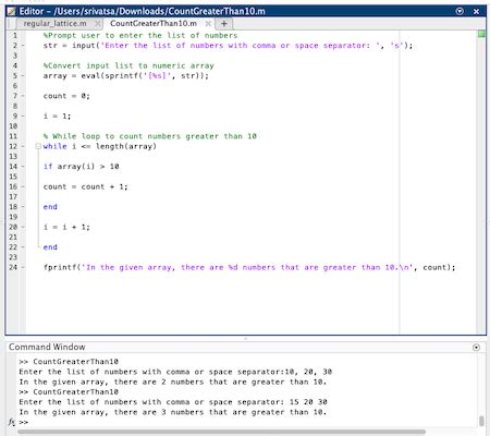 Toradh íomhá ar Write While Loop for Factorial MATLAB