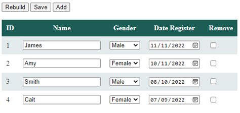 GridView Table CSS に対する画像結果