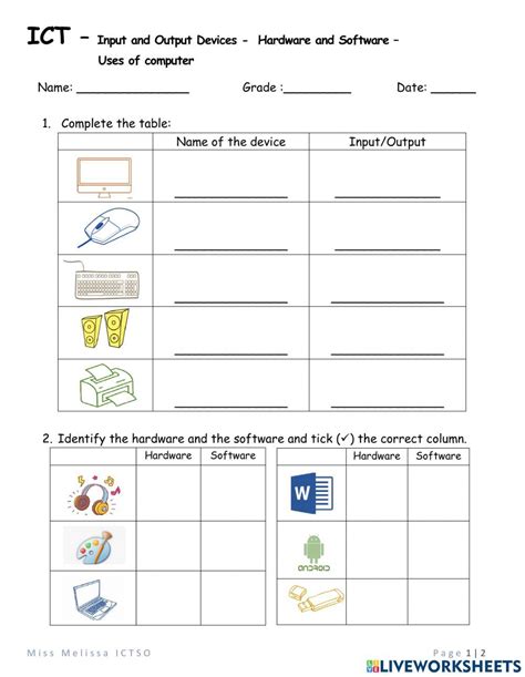 Image result for Input Processing Output Worksheet