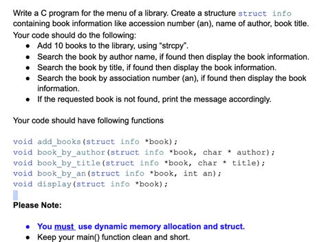 Image result for Structure in C Program for Libray Books
