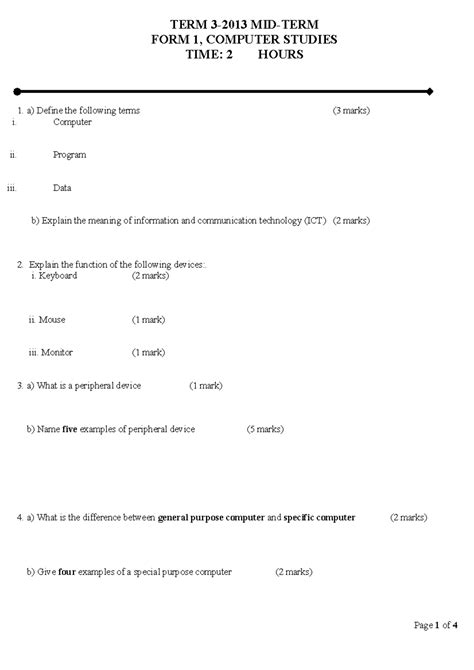 Computer Science Revision Teste Mid-Year Form One に対する画像結果