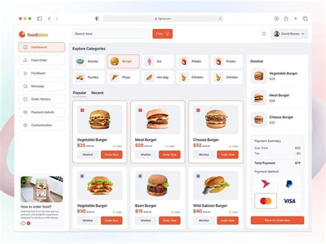 Image result for Ordering System Menu Design