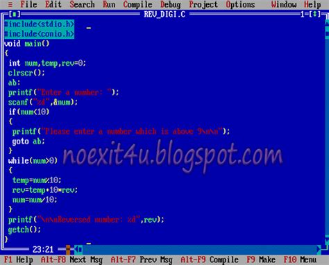 Revese Num C Program に対する画像結果