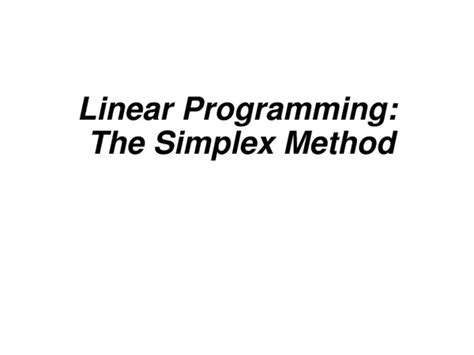 Simplex Method for Linear Programming に対する画像結果