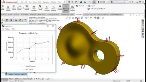 SolidWorks Simulation Natural Frequency に対する画像結果