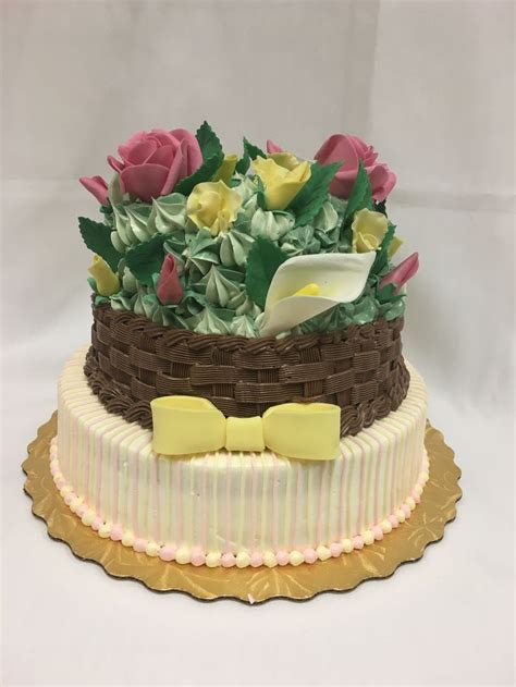 Image result for Simple 2 Layers Cake Spring Flower