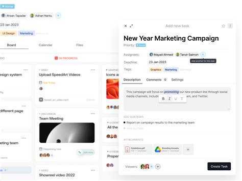 Task Management System Templetes In-App Main Page に対する画像結果