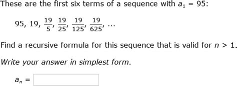 Image result for Algebra 1 Recursive Formula