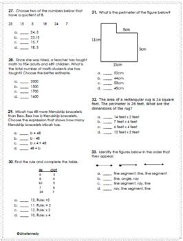 Image result for 4th Grade Math Test Questions Practice